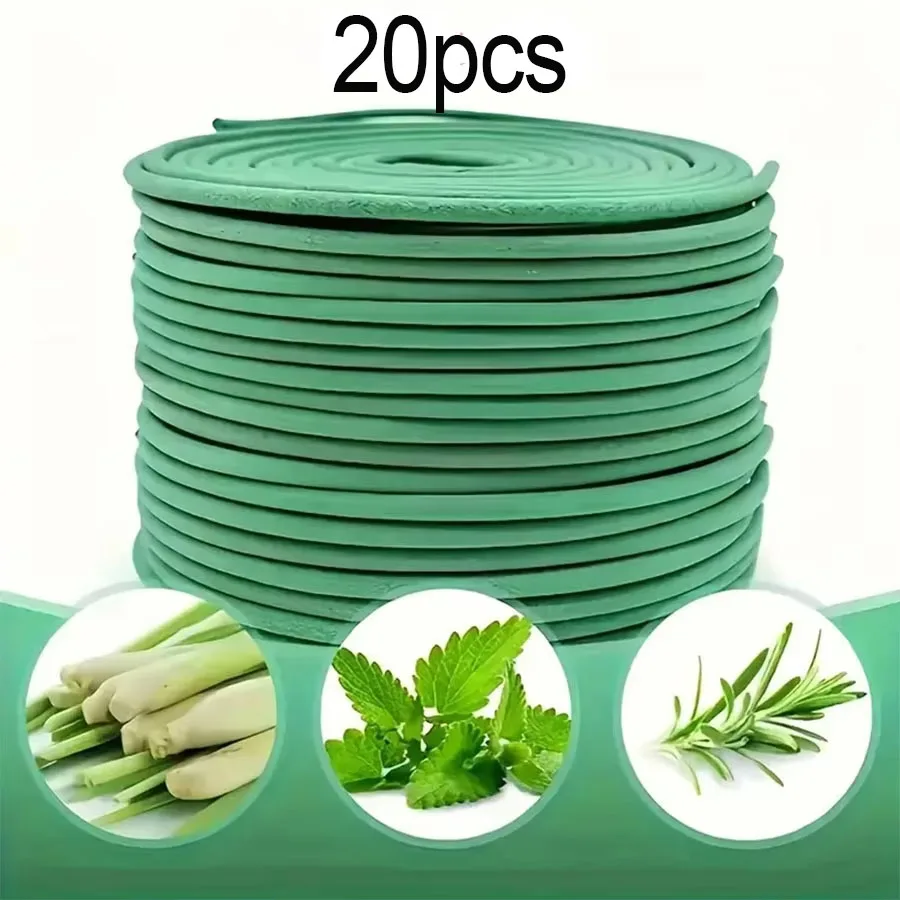 Parfum naturel de citronnelle 20/40 pièces bobines d'encens de citronnelle avec support-extérieur, bord de piscine, Patio, porche, terrasse, Camping