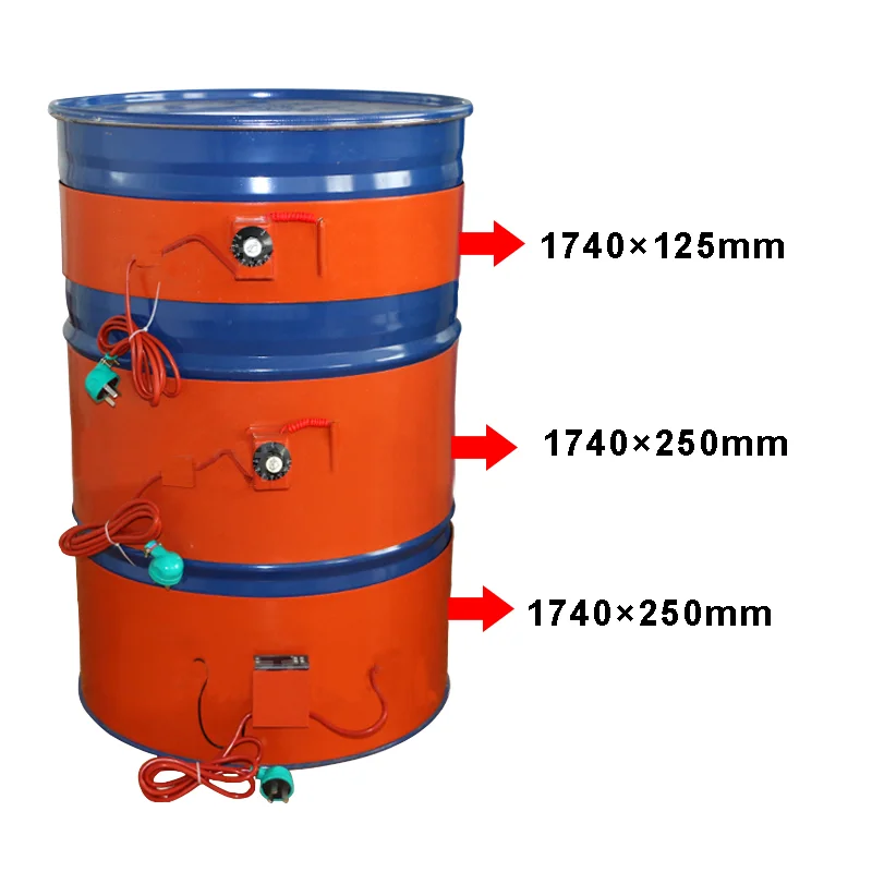 Size Customizable Electric Oil Drum Silicone Heating Belt DIY Silicone