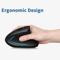 2.4G Wireless Vertical Mouse Rechargeable Upright Ergonomic Mouse 3 Adjustable DPI Levels RGB Flowing Light Plug N Play - Image 4