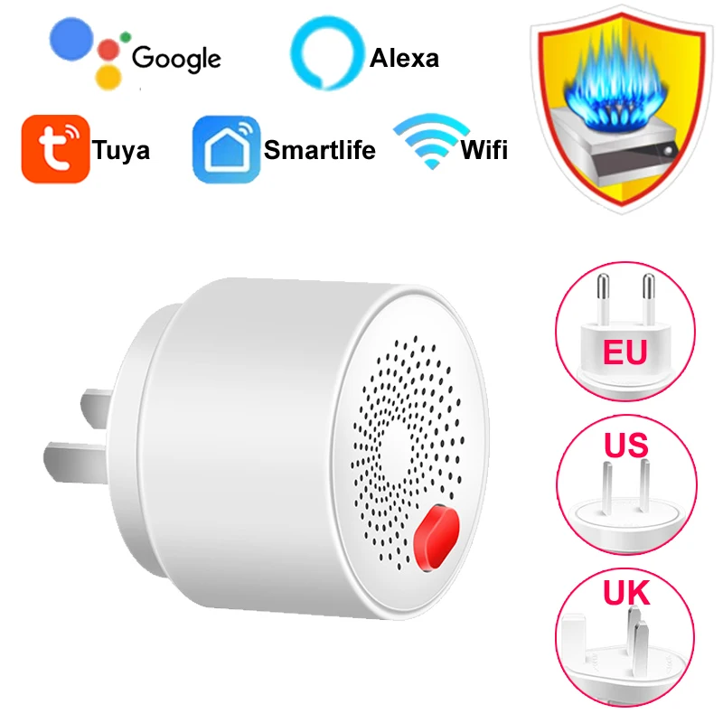 Tuya Smart Home Wifi Natural Gas Sensor Combustible Coal Gas LPG Gas