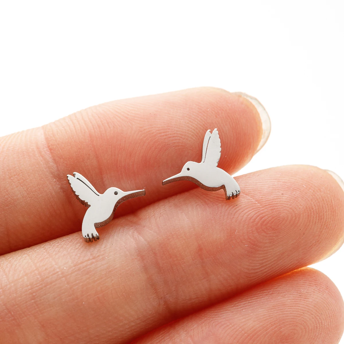Ohrstecker, lustige Edelstahl-Piercing-Vögel für Frauen, Eule, Specht, Kolibri, Schwalbe, Schmuck, Accessoires, modisches Geschenk – Detail 6
