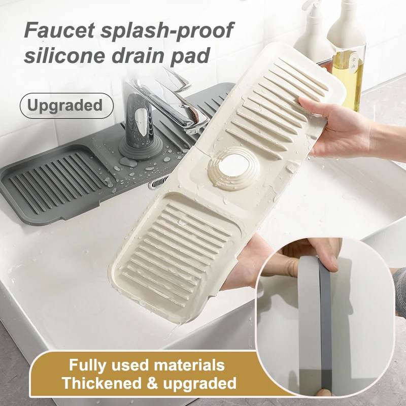 Silicone Tap Drain Pad Kitchen Bathroom Countertop Protection Mats Sink