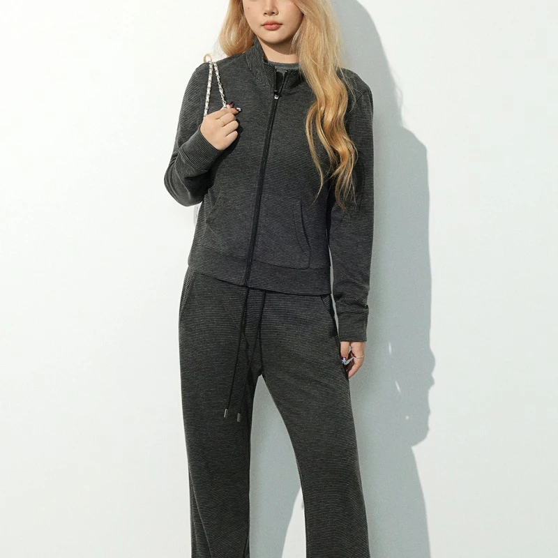 Fashion Plus Size Women's Jacket Premium Cinched Waist Design Slim Stand Collar Hot Girl Imitation Cashmere Zipper Coat Autumn