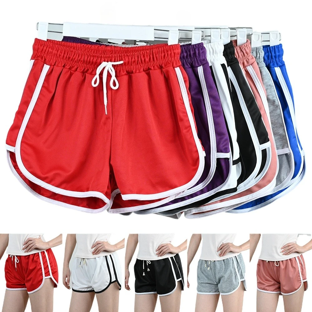 Women Elastic Shorts Summer Famale Casual Bottoms Girl Ladies Fitness Joggers Sports Running Breathable Plus Size Short Pants 1