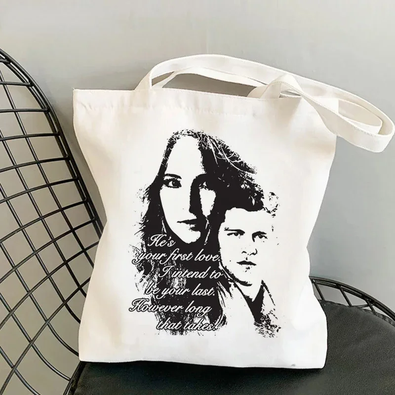 The Vampire Diaries Shopping Bag Canvas Recycle Shopper Bag Bolsas De Tela Borsa Riutilizzabile In Juta Sac Cabas Reciclaje Custom