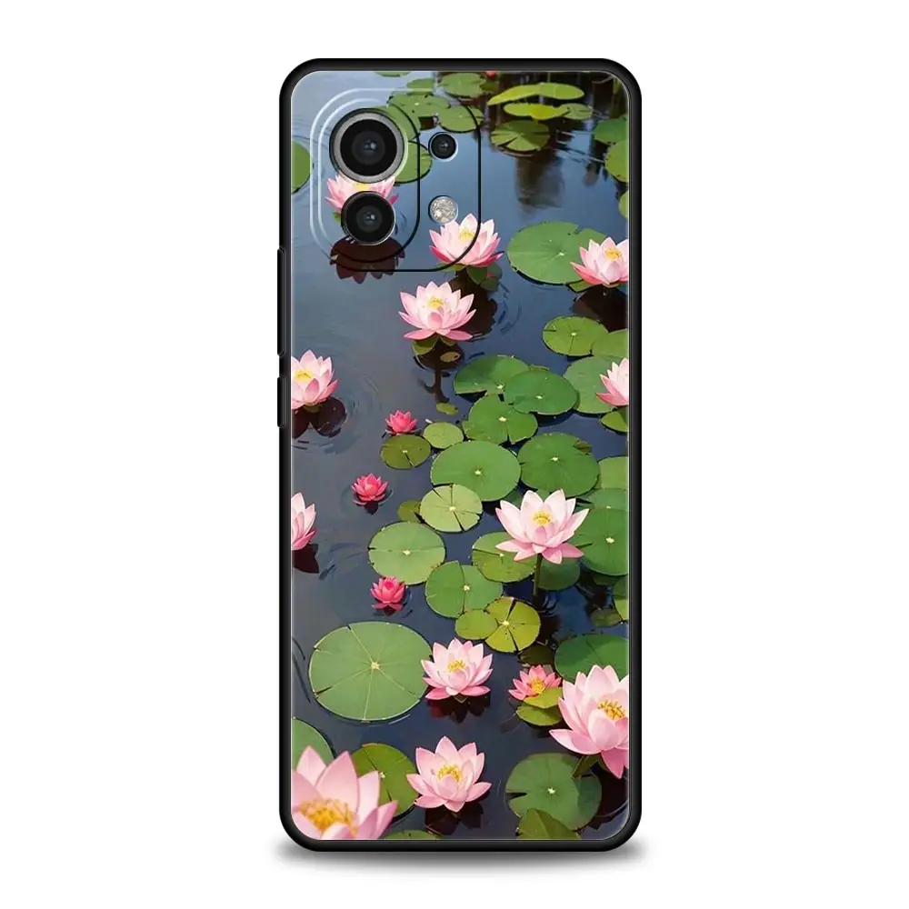 Luxury Lotus Flower Soft TPU Phone Case