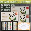 12/18/24 Color Acrylic Paint Set - (5 ml /0.17 oz) with color palette, perfect for art and graffiti, crafts and art creation 1