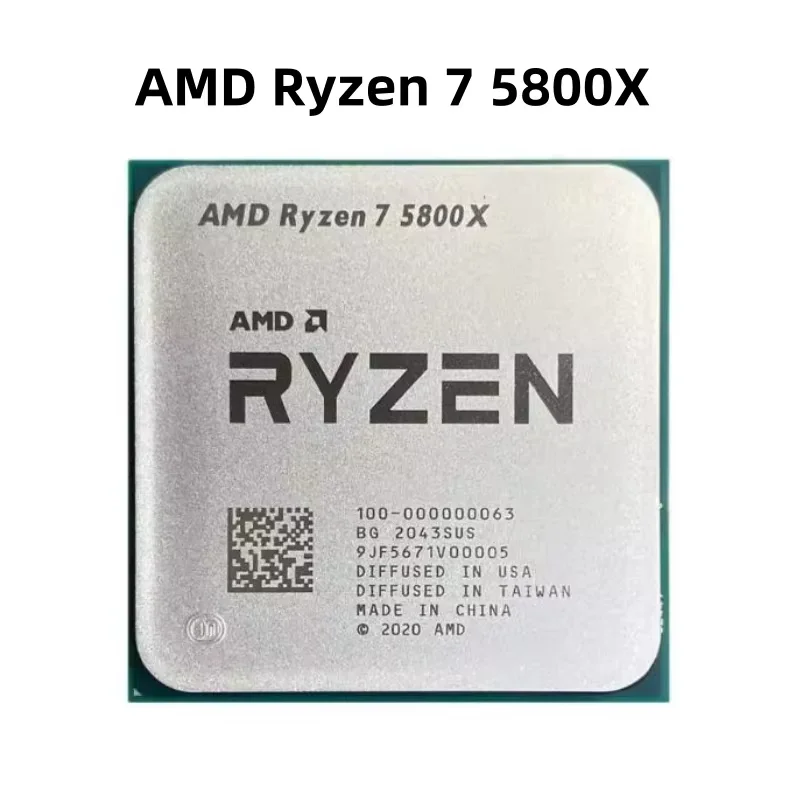 AMD 3.8GHz 8코어 16스레드 Ryzen 7 5800X R7 5800X 데스크탑 프로세서 AM4 소켓 CPU 최대 4.7GHz 3200MT/s DDR4 7nm L3= 32M