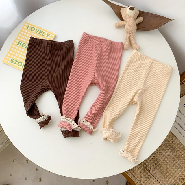 Baby Girls Stretch Cotton Leggings