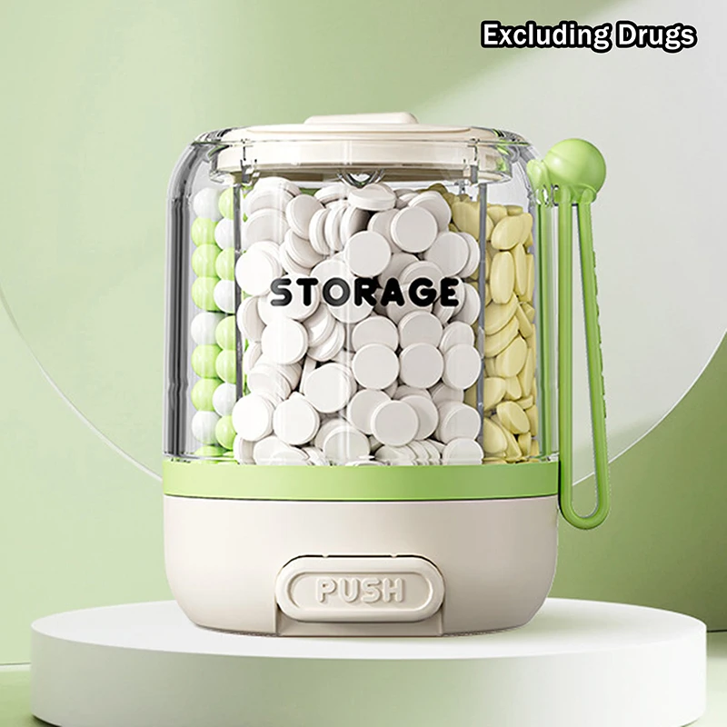 Compact 4-Compartment Daily Pill Organizer and Storage Box