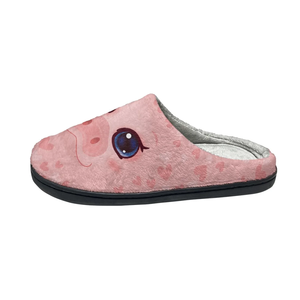 Kawaii Pink Piggy Pattern Woman Men Autumn Winter Cotton Slipper Wear-Resistant Fashion Non-Slip Indoor Keep Warm Plush Slippers