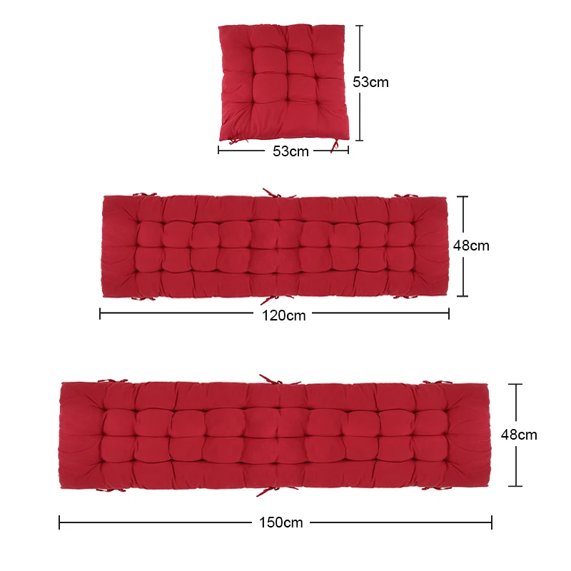 Thick Bench Seat Cushion for Indoor Backrest, Chair Seat Pad, Sofa Decorative Cushions, Long Tatami cushion, 3 Sizes 2