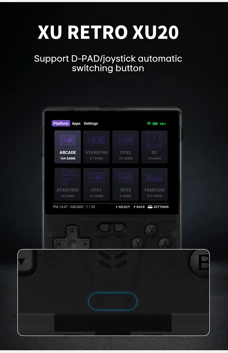 Console de jeux portable android coopreme xu20 avec écran ips_voghion.com