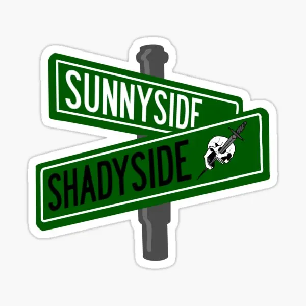 

Sunnyside Shadyside уличный знак, 5 шт., автомобильные наклейки для детей, дома, гостиной, бампер, мотоцикла, аниме, милый мультяшный холодильник, багаж