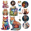 3D Wooden Puzzle Animal  for adults and kids jigsaw Puzzles Cat Children's Puzzle Toy Festival Gift Fox Shape Jigsaw Puzzles 1