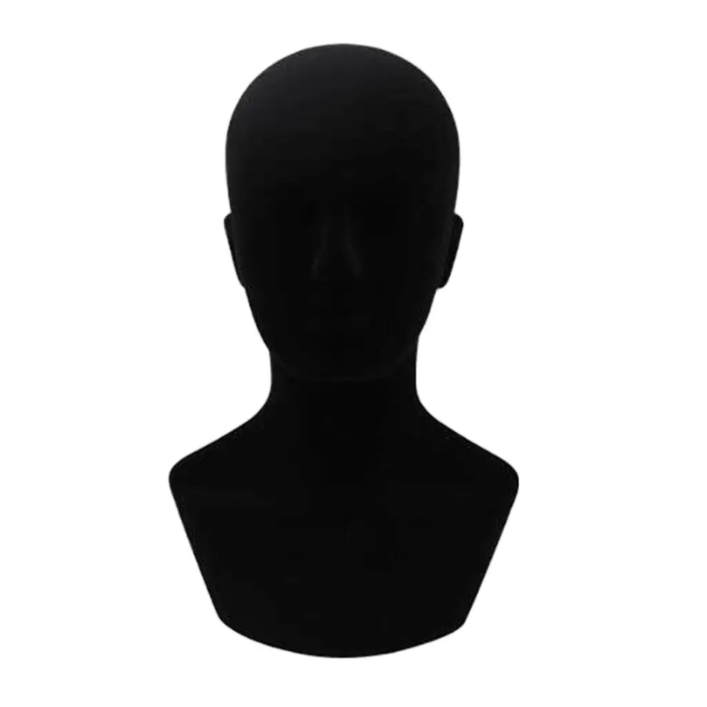 

3x 21'' Male Foam Head with Bust, Holder Stand for Displaying Hat, , Glasses