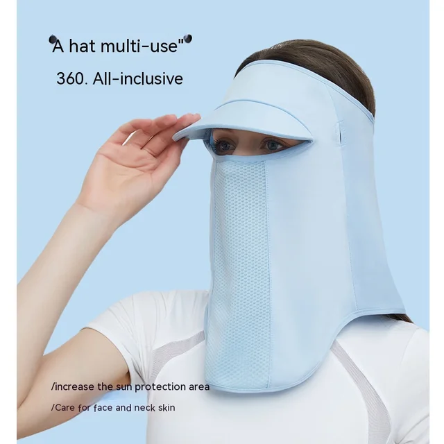 여름 햇빛 차단의 필수품: 자외선 차단 마스크 베일, 통기성 태양 모자