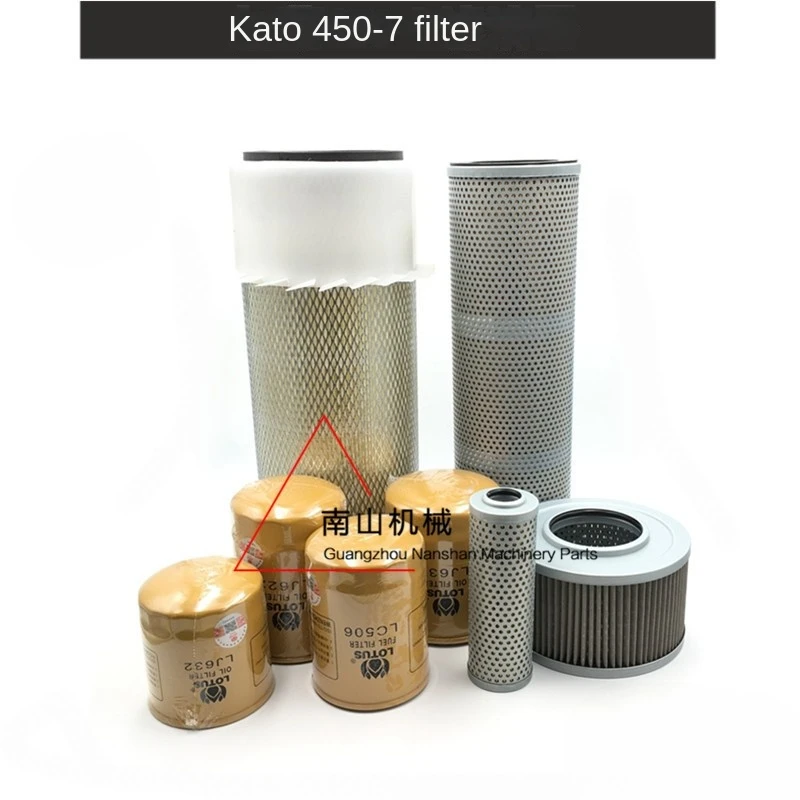 Kato 400/450-7 Elemento Filtrante Diesel Dell'Olio Del Motore Dell'Aria Escavatore Idraulico Del Filtro Della Conduttura Pilota Di Ingresso E Ritorno