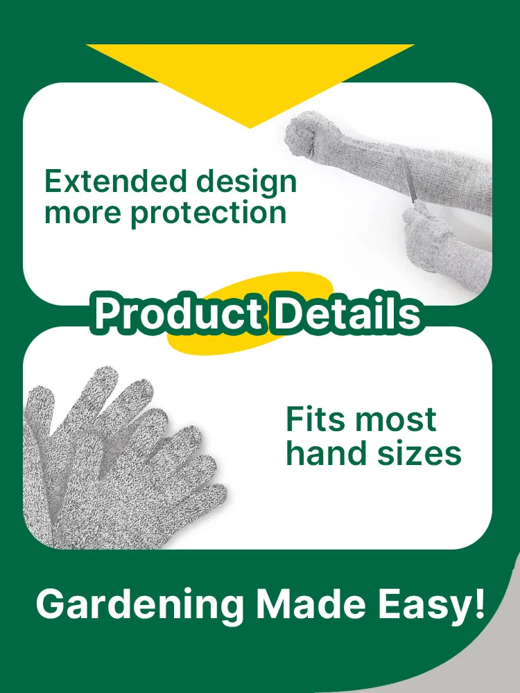Description Picture 5 of itemAnti-cut garden work gloves HPPE material extra long garden gloves can protect palms and arms New garden protection tools