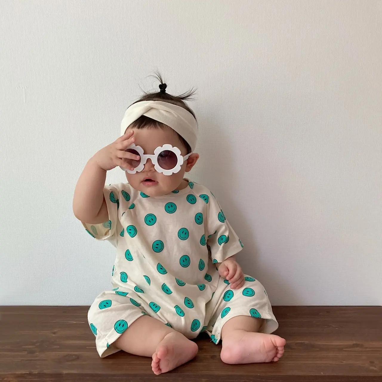 2022 Summer New Baby Short Sleeve Romper Newborn Infant Cute Smiley Print Jumpsuit Toddler Boy Girl Casual Cartoon Clothes 0-24M customised baby bodysuits