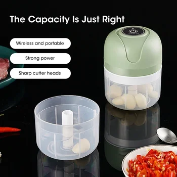 250ml Garlic Masher Crusher Electric Kitchen Food Chopper USB Portable Meat Grinder Vegetable Chopper for Kitchen Gadgets 1