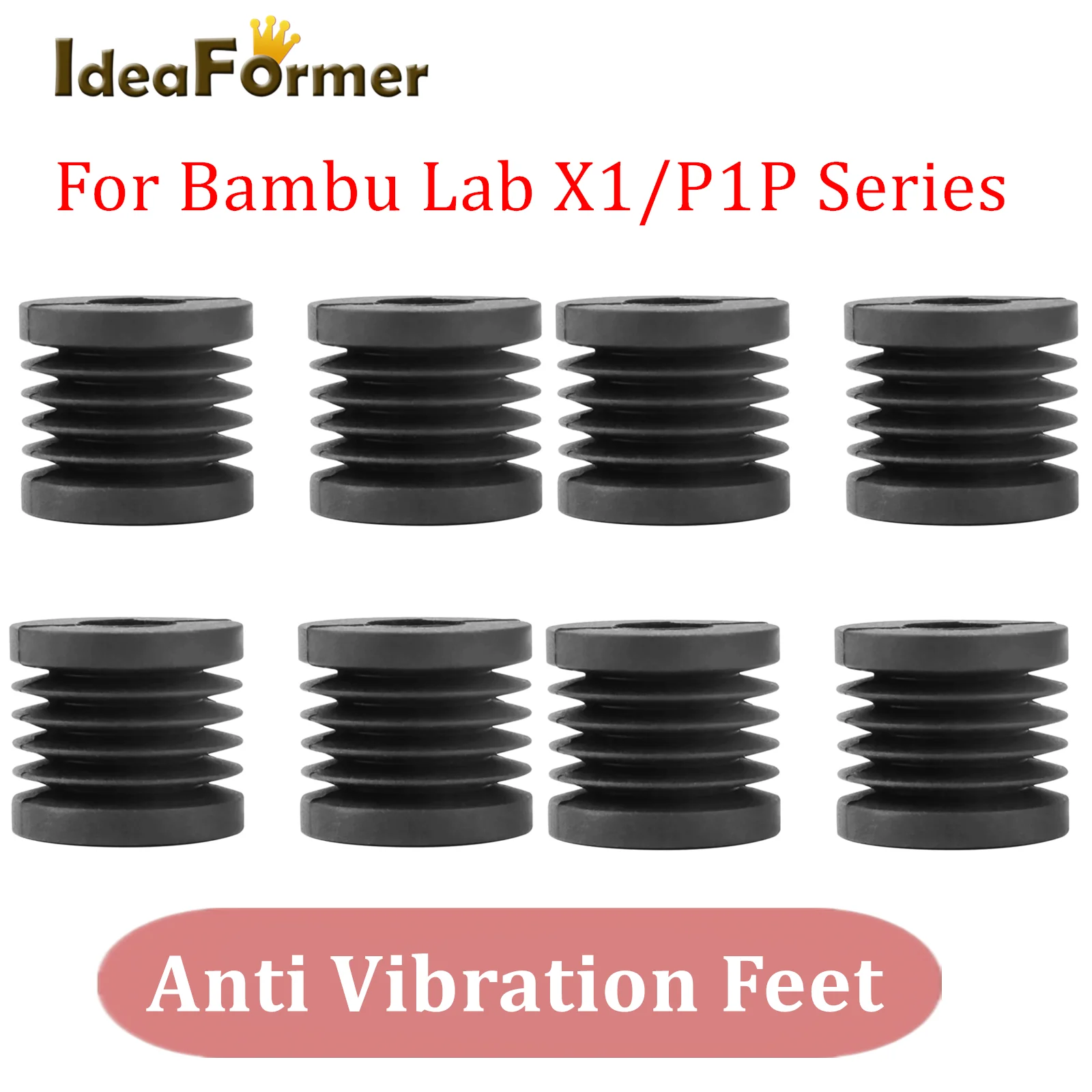 

3D Printer Feet For Bambu Lab Anti Vibration Feet Universal Rubber Foot Anti-slip Rubber Shock Pad For Bambulabs X1 P1P Series