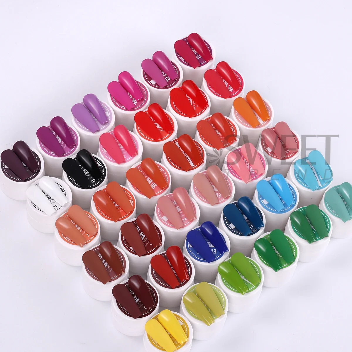 36 Colors Bright Painting Solid Nail Polish Gel Nude Glossy Color Varnish Semi Permanent 8ml UV Lacquer Manicure DIY Decor Set