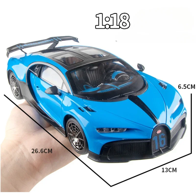 Big Size 1:18 Bugatti Chiron Supercar Model Colletable Miniature Voiture Home Decor Diecast Toy Vehicle Children Boy Toy Gift 4