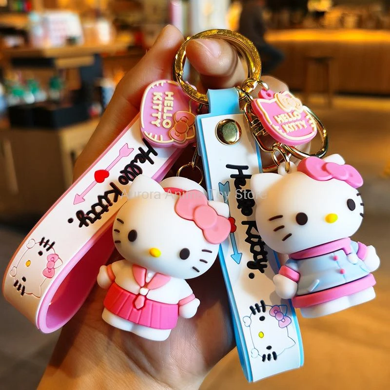 Anime Cartoon Hello Kitty Sanrio Kuromi Mymelody Pendant Keychain Holder  Key Chain Car Keyring Mobile Jewelry Kids Gifts| | - AliExpress