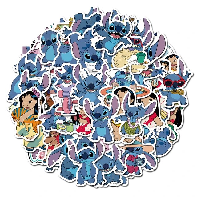 10/30/50pcs Disney Cute Cartoon Lilo & Stitch Stickers Kawaii Anime Decal  Laptop Suitcase Skateboard