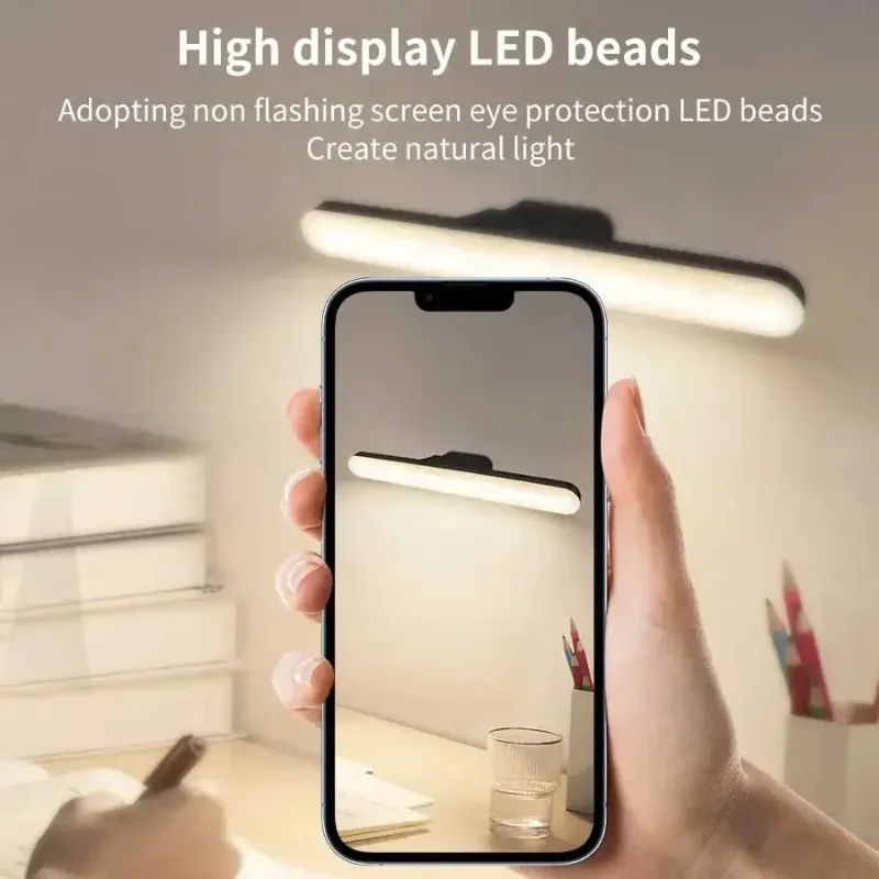 LED Mirror Makeup Light Eye Protection Reading Lamp Magnetic Touch Night Light for Dormitory Wardrobe Closet