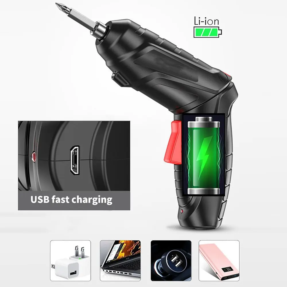 3.6v Power Tools Set Household Maintenance Repair 1800mAh Lithium Battery Mini Household Electric Drill Cordless Screwdriver 4