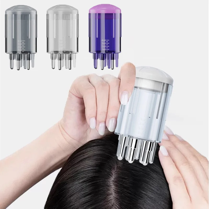 

4ML Scalp Applicator Liquid Comb For Hair Scalp Treatment Essential Oil Liquid Guiding Massager Comb Hair Growth Serum Oil Apply