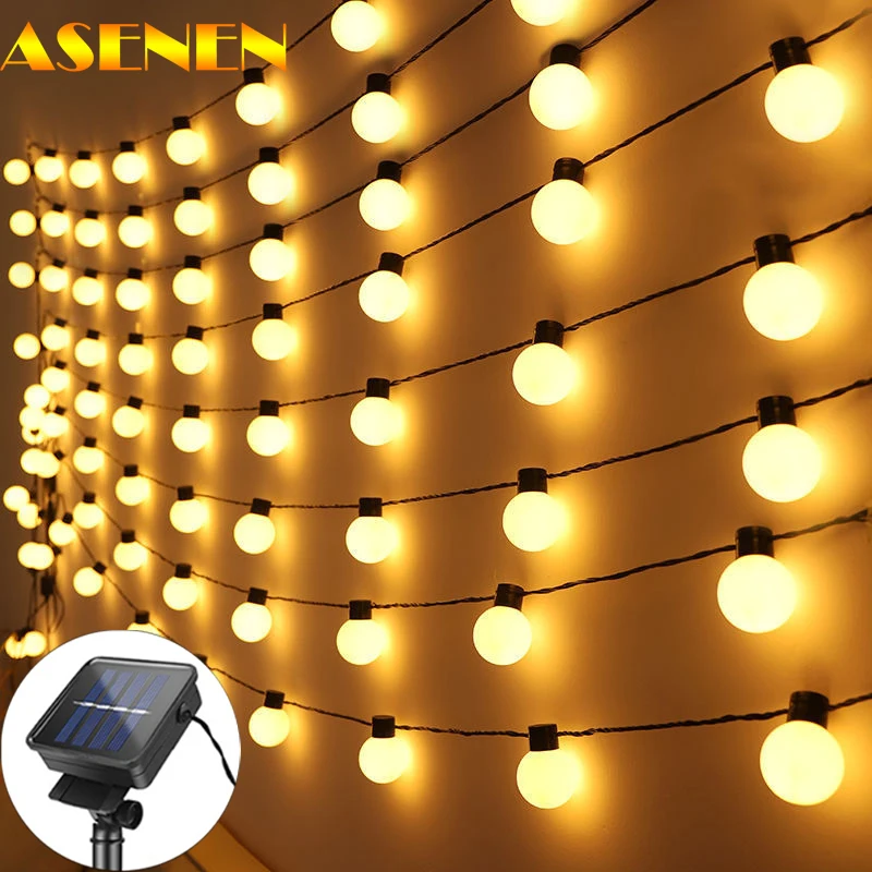 

Solar Outdoor Light Bubble Ball Led String Lights Fairy Garland Decorations for Garden Patio Waterproof Solar Powered Bulb Lamp