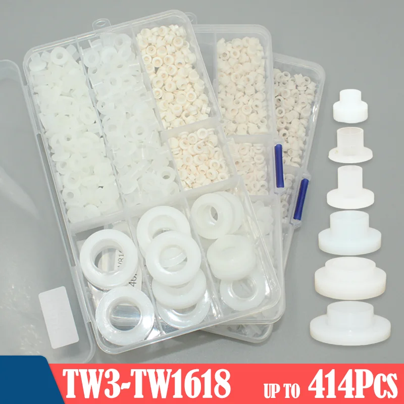 Screw Nylon Transistor Gasket Step T-Type Plastic Washer Insulation Spacer Thread Protector T-shaped for Bolts Black White sealing gasket adjusting shim gasket stainless steel washer rubber washers