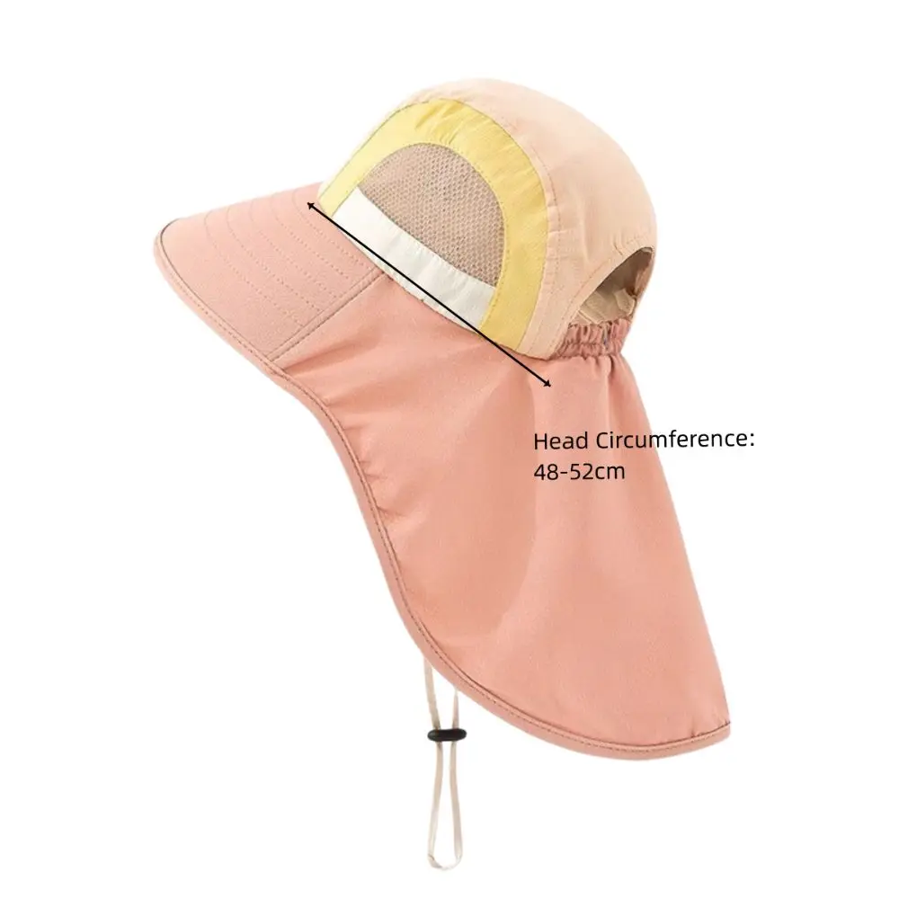Neck Flap Baby Sun Hat Polyester UV Protection Bucket Hat Wide Brim Beach Hats For Summer Sun Hat Sun Protection Hat