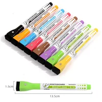 8/12Pcs 2024 New School Classroom Supplies Magnetic Erasable Whiteboard Pen Markers Dry Eraser Pages Children's Drawing Pen 5