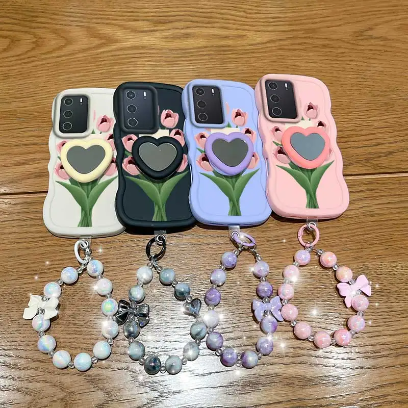 Stay Happy Phone Case Set with Lanyard and Stand - 3 Piece Bundle