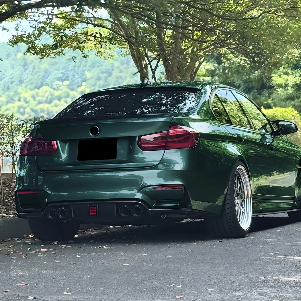 3개 세트 20142019 BMW M3 M4 F80 F81 F82 F83 MP 스타일 LED 브레이크 라이트 리어 범퍼 립 디퓨저 가드 스플리터 글로스 블랙