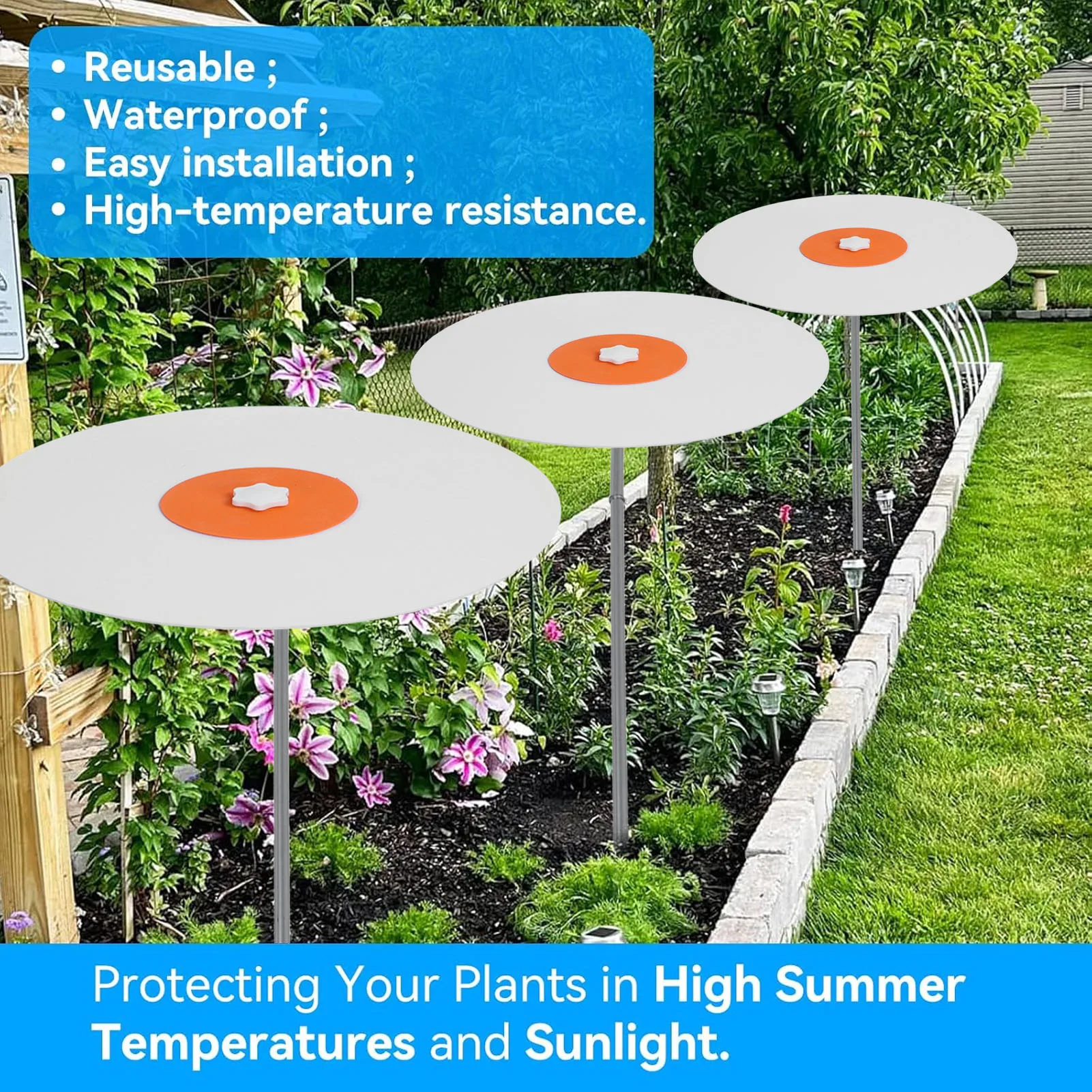 Plant Shade Cover Plant Sun Umbrella Sun Shade Umbrella Plastic Rain Proof Wind Proof Cover Summer Garden
