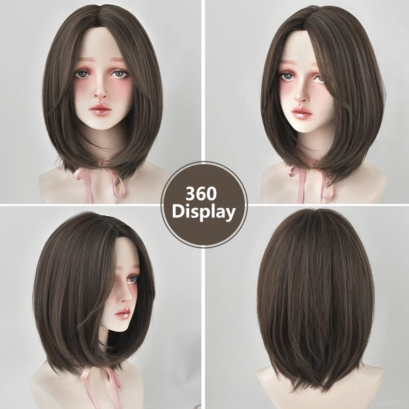 ボブ Rebecca Fashion Short Straight Bob Wigs 13x4 Lace Front Wigs