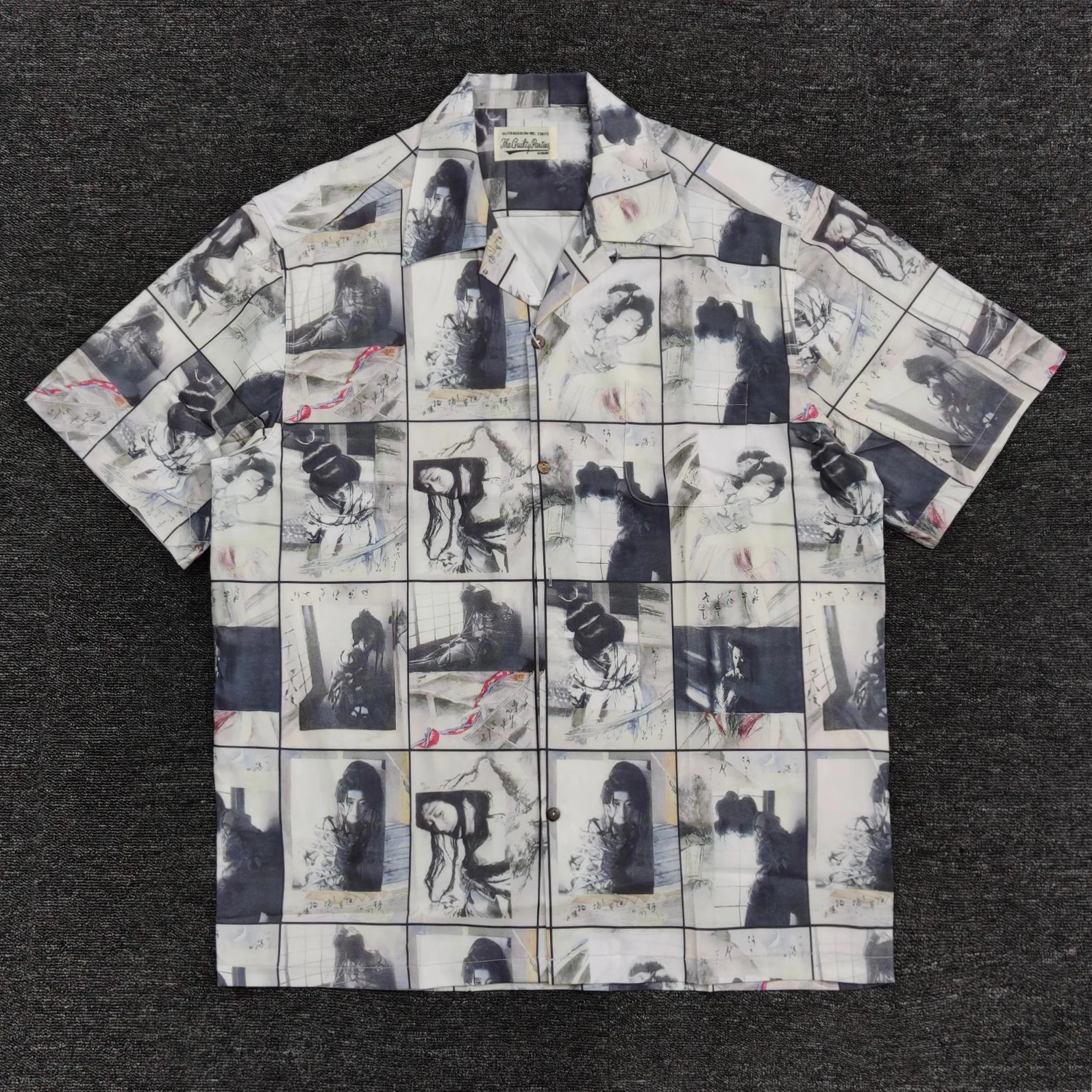 

Dark is a high-quality Gothic niche luxury designer co-branded old money style high brand clothes short sleeve shirt