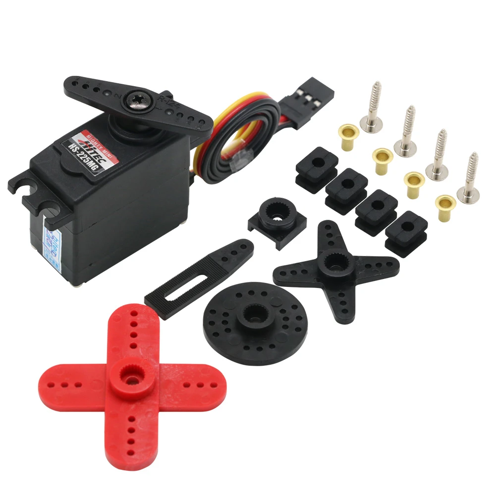 Orijinal Hitec HS 225MG güçlü Mini Metal dişli BB Servo HS225MG/HS225/Rc Robot araba uçak için