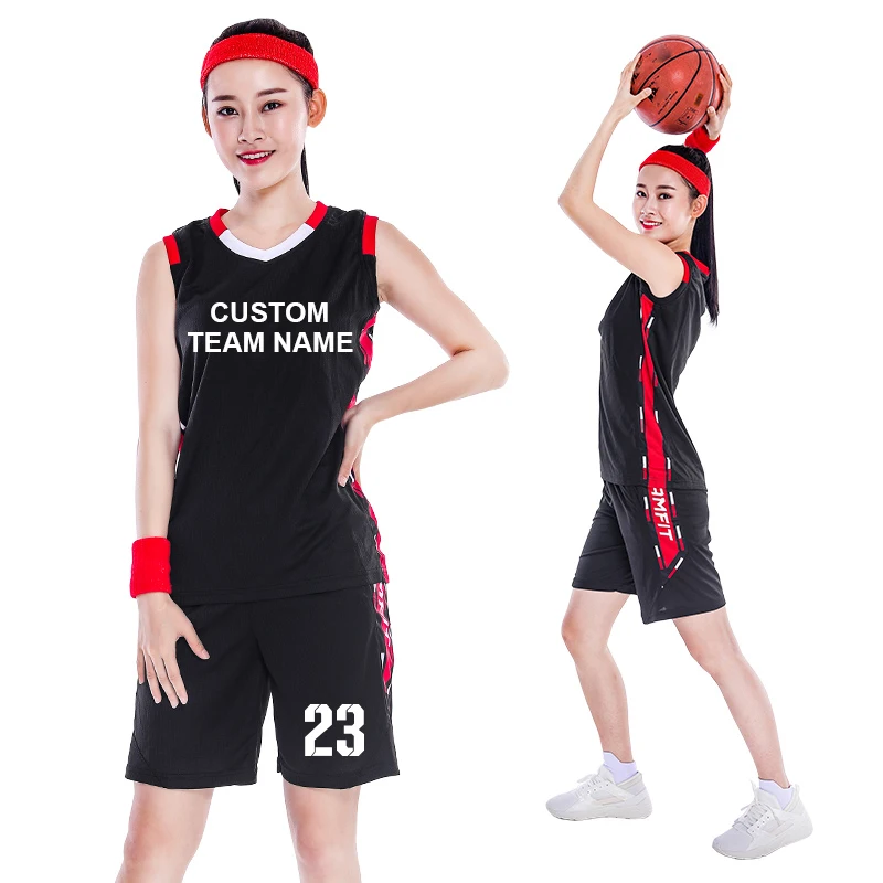 Basketball Jersey Sets For Girl High School College Team Sport Training Women Basketball Uniforms Female Shirt basketball jerseys