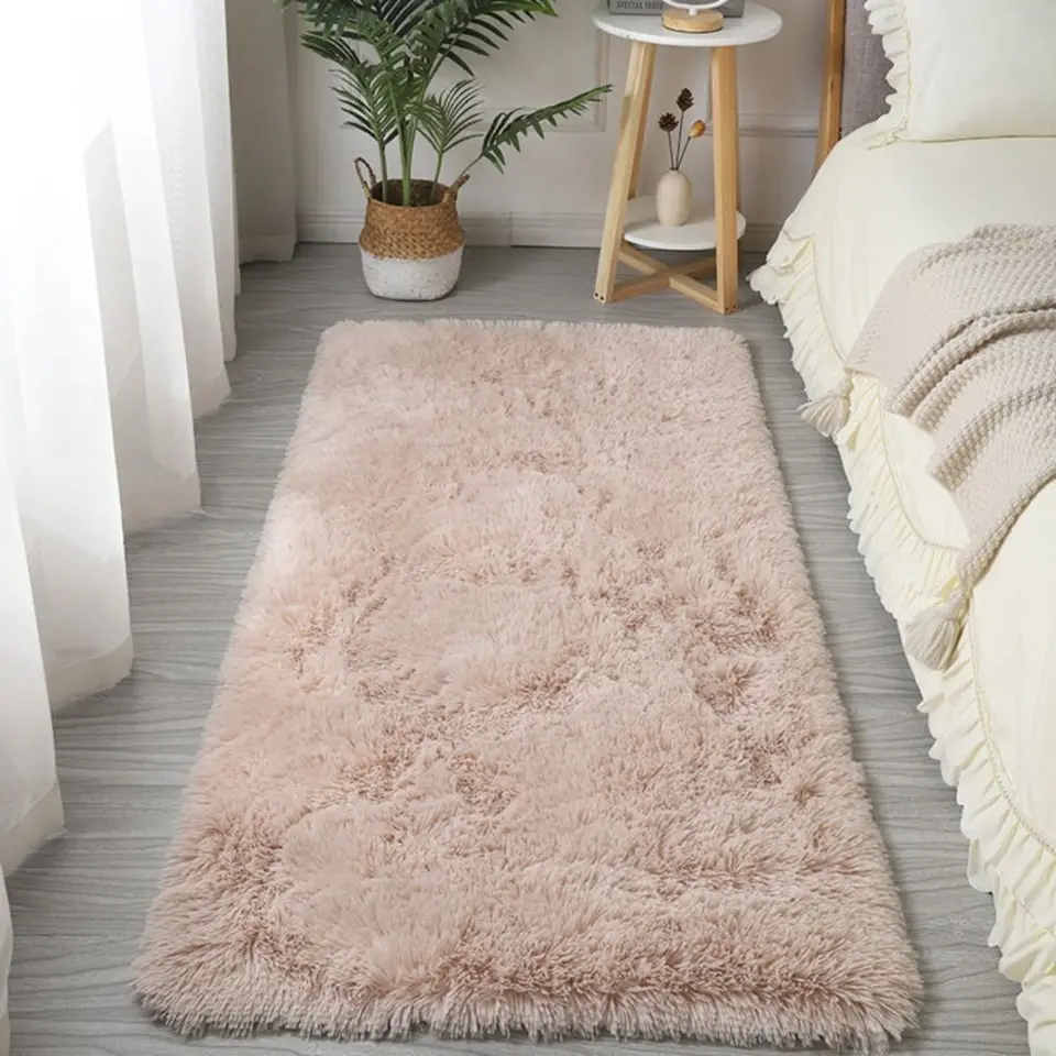 Soft Non Slip Imitation Wool Bedside Rugs