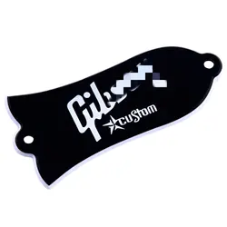 Black Bell Shape Truss Rod Cover Plate, 2 - Ply, 2 - Hole Design (Gib Custom)