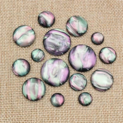 Round Black Shell Resin Cabochons for DIY Jewelry Making - Multiple Sizes Available
