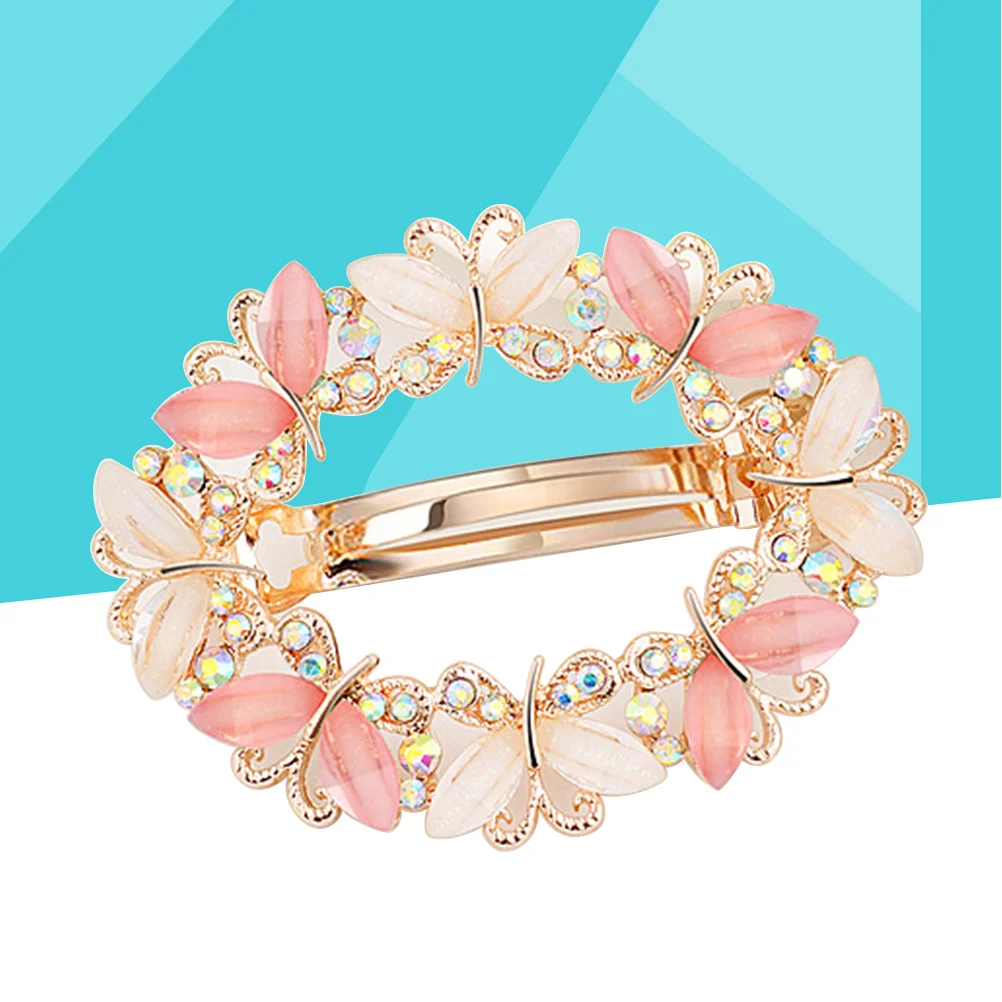 

Barrette Hair Accessory Hairwear Jewelry Women's Crystal Hair Pin Hair Clip Spring Clip Hair Holder(Pink)