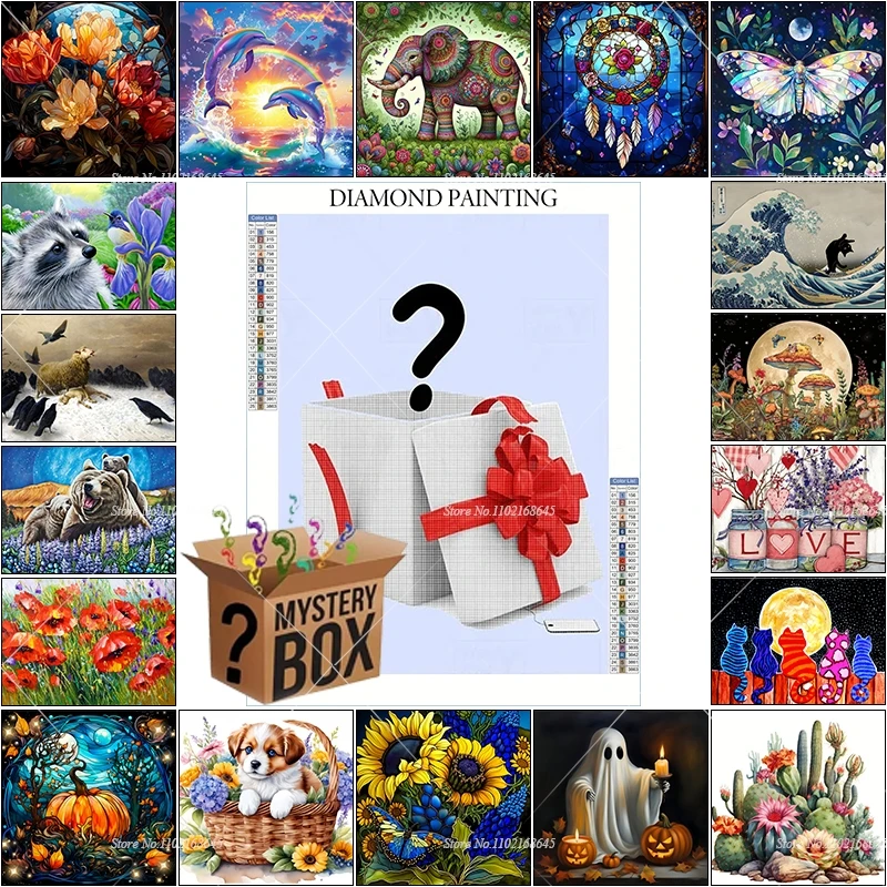 Blind Box Mystery Diamond Painting New Arrival Full Rhinestone Mystery Picture Cross Stitch Embroidery Sales Craft Handmade Gift
