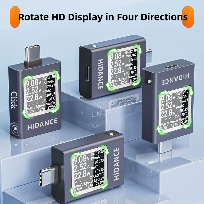 13 in 1 DC 4.5-50V 0-12A 다기능 디지털 디스플레이 DC 전압 전류계 전력계 Type-c 휴대폰 충전 PD3.1 테스터